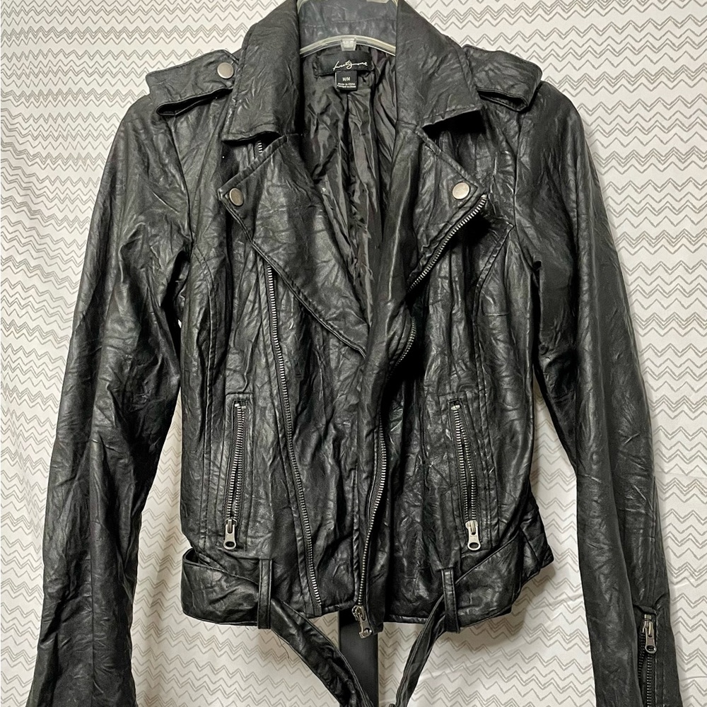 Forever 21 Womens Faux Leather Biker Jacket